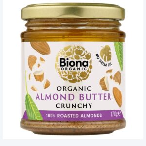 Biona organic almond butter crunchy 170g