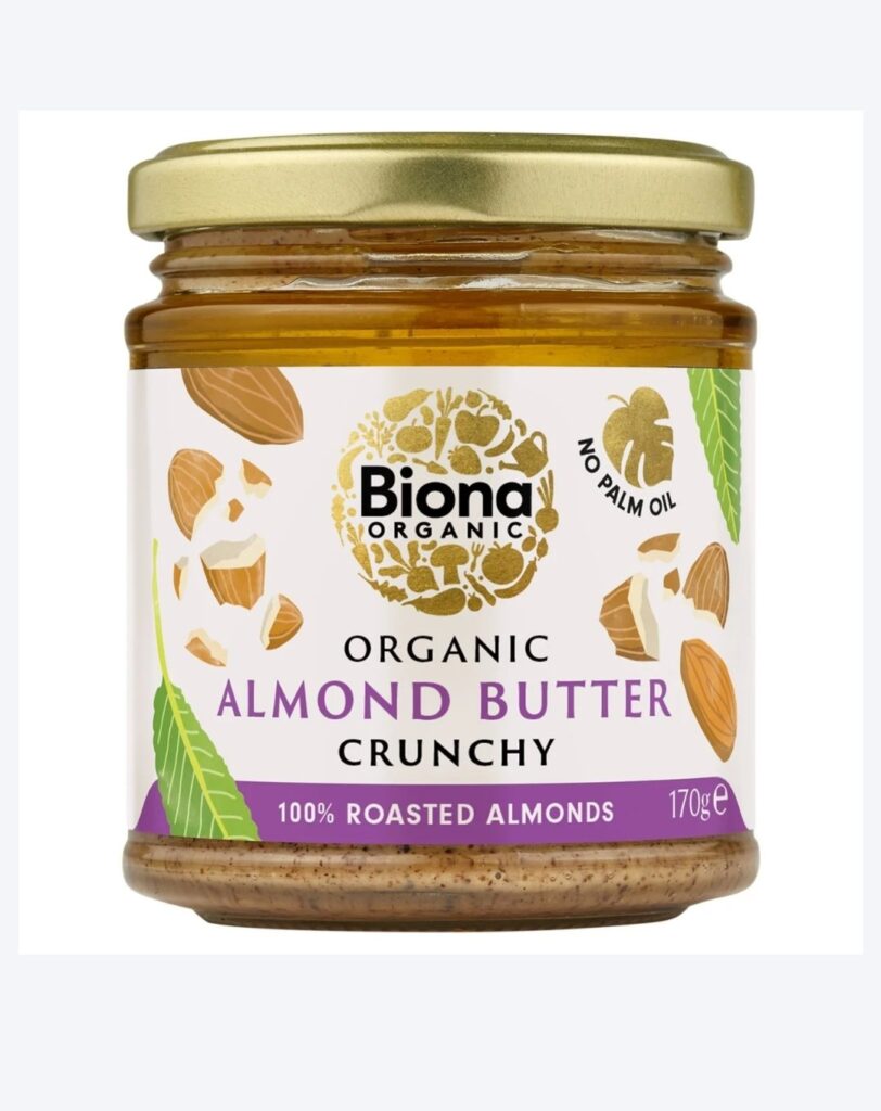 Biona organic almond butter crunchy 170g