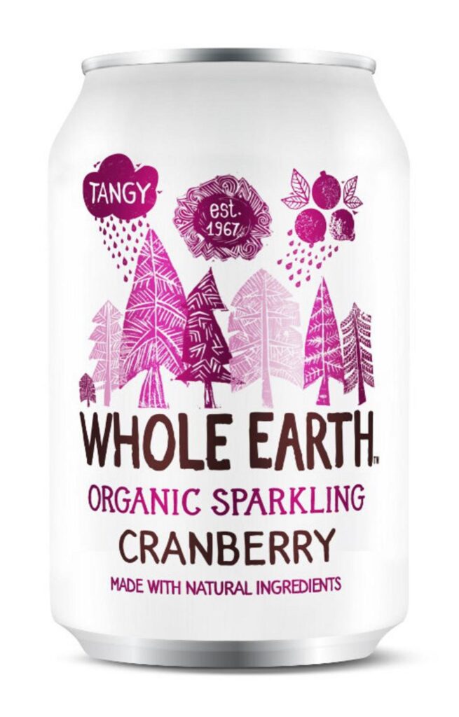 Whole Earth organic sparkling Cranberry 330ml