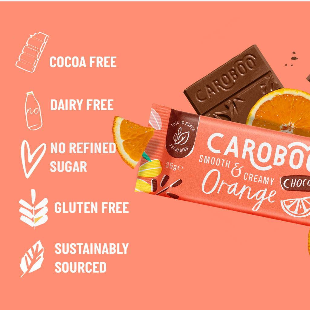 Caroboo orange bar 35g