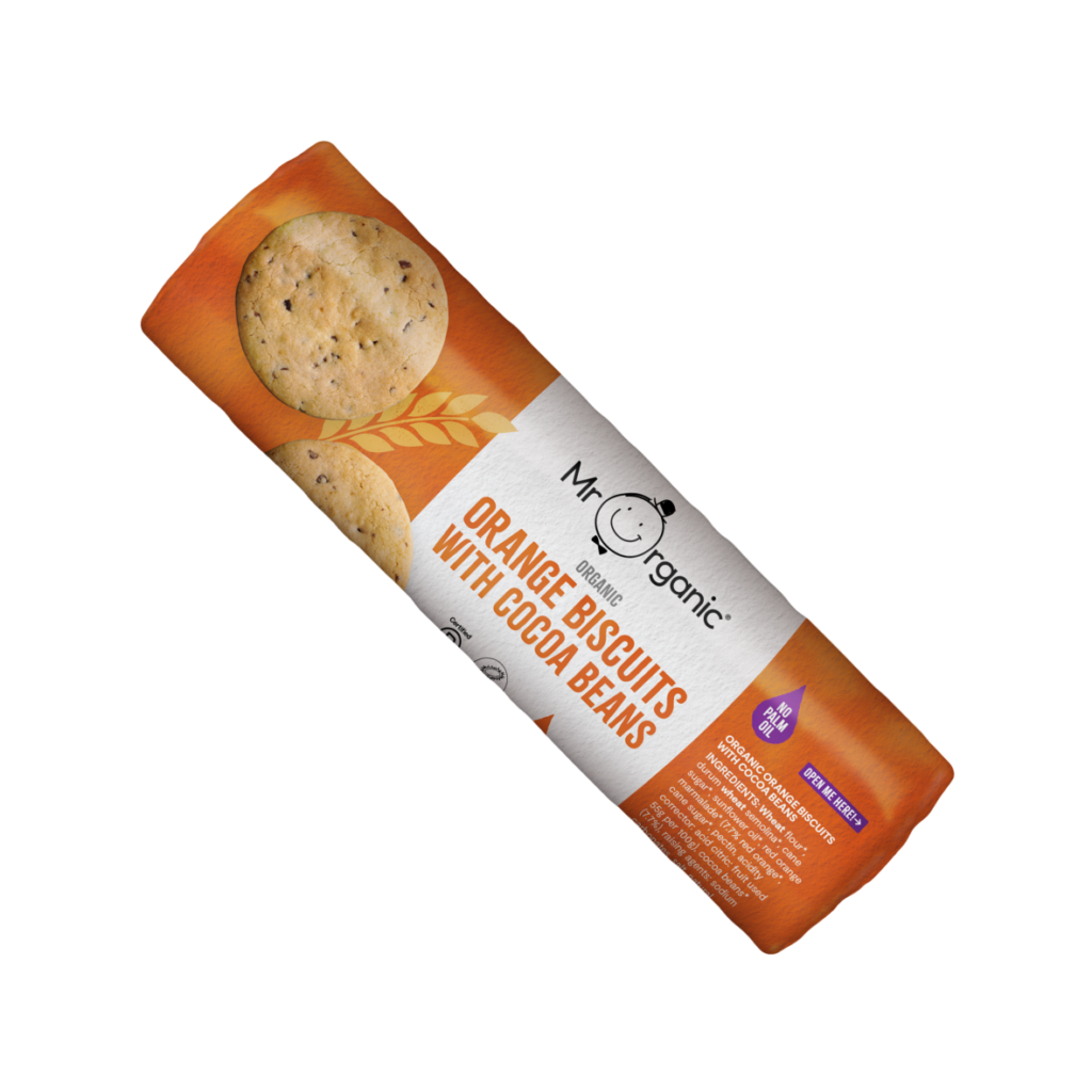 MrOrganic orange Biscuits & cocoa beans 250g