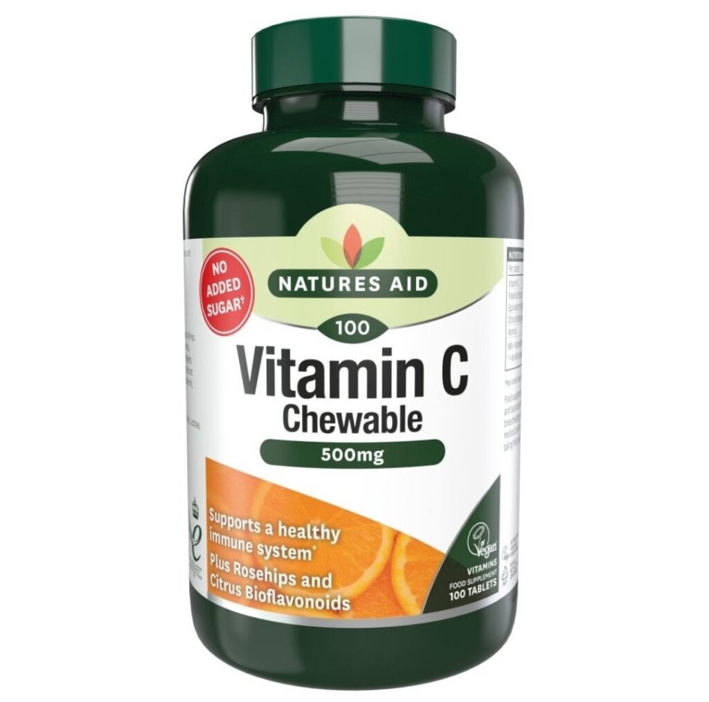 Natures Aid Vitamin C Chewable 500mg / 100 tablets Sugar-free