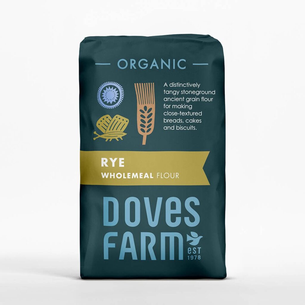 Doves Farm 1kg Oraginc Rye wholemeal Flour