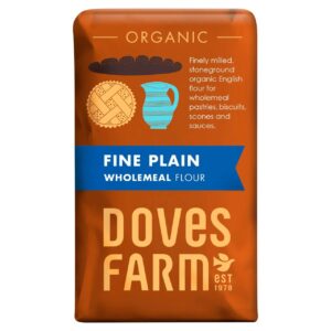 Doves Farm 1kg Oraginc Fine Plain Wholemeal flour