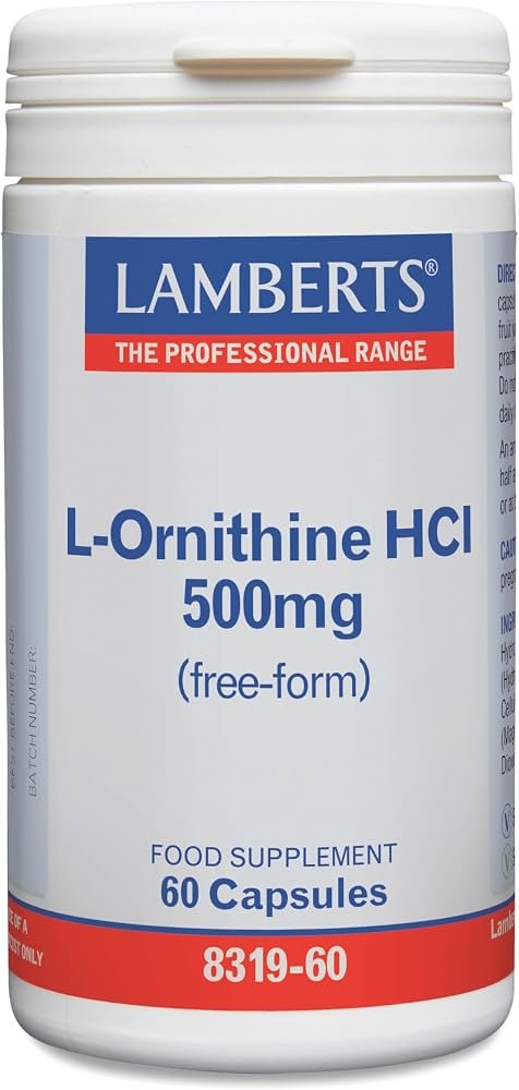 Lamberts L-ornithine HCL 500mg 60 capsules