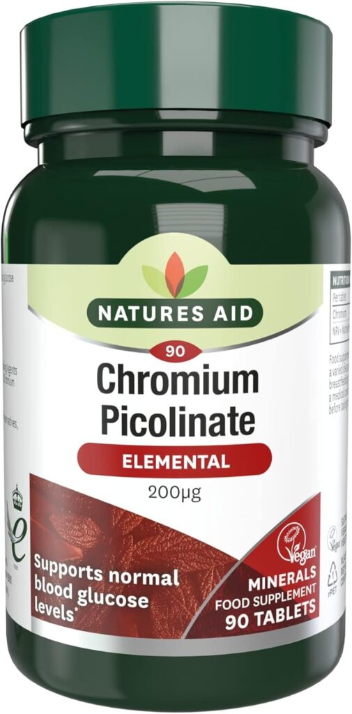 Natures Aid Chromium Picolinate 200g Elemental 90 Tablets