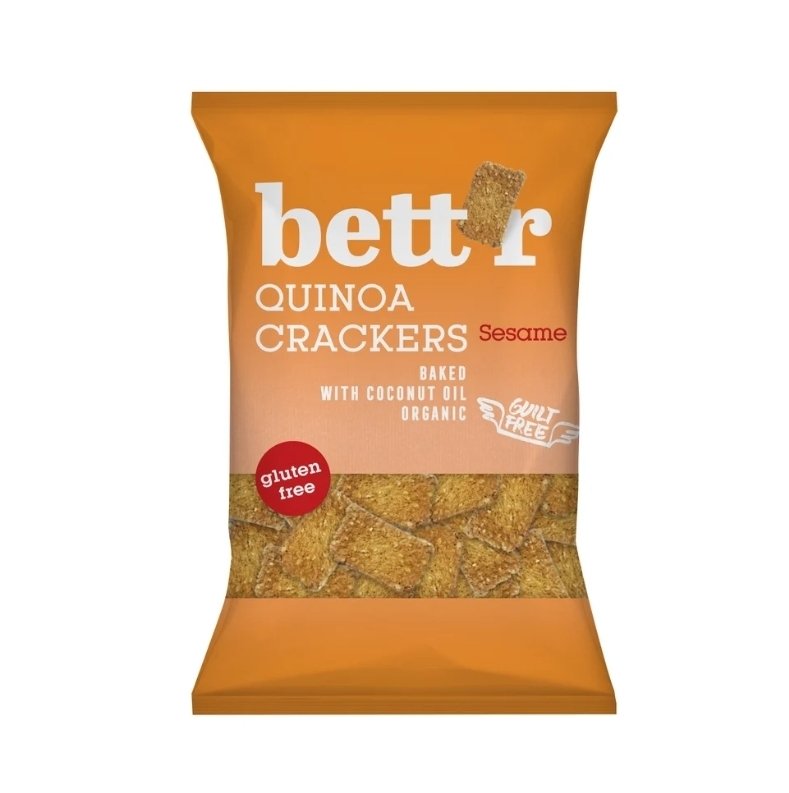 Better Quinoa Crackers with sesame seed 100g Gluten Free