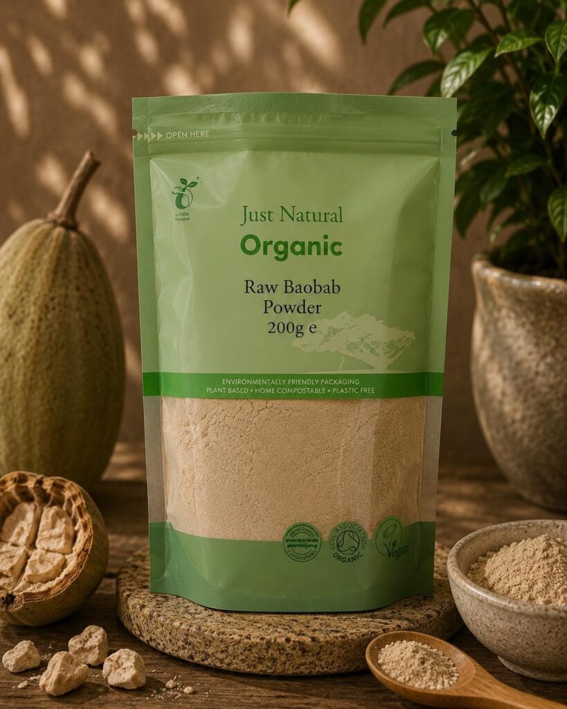 Just Natural Organic Raw Baobab Powder 200g
